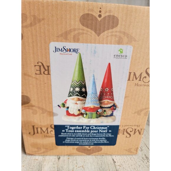 Jim Shore 601157 together for Christmas gnome family enesco - Picture 2 of 6